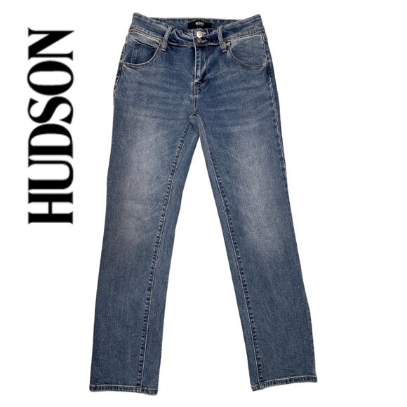 EUC Hudson Women's Blue Straight Leg Jeans Size 4 - Picture 1 of 10